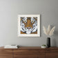 Tiger Gaze 1 White Framed Print Wall Art