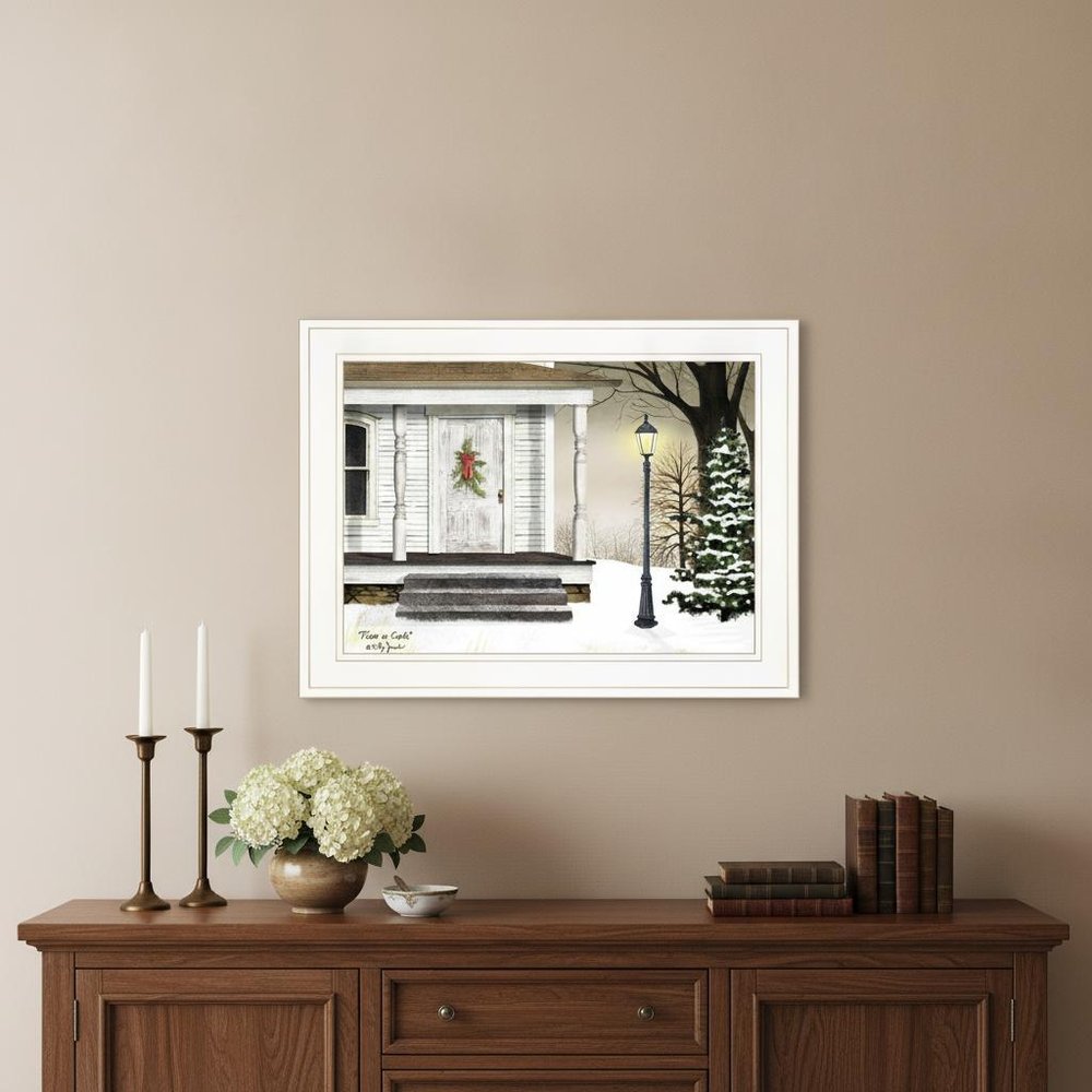 Peace on Earth 2 White Framed Print Wall Art