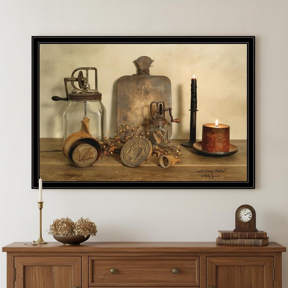 Sweet Cream Butter 6 Black Framed Print Wall Art
