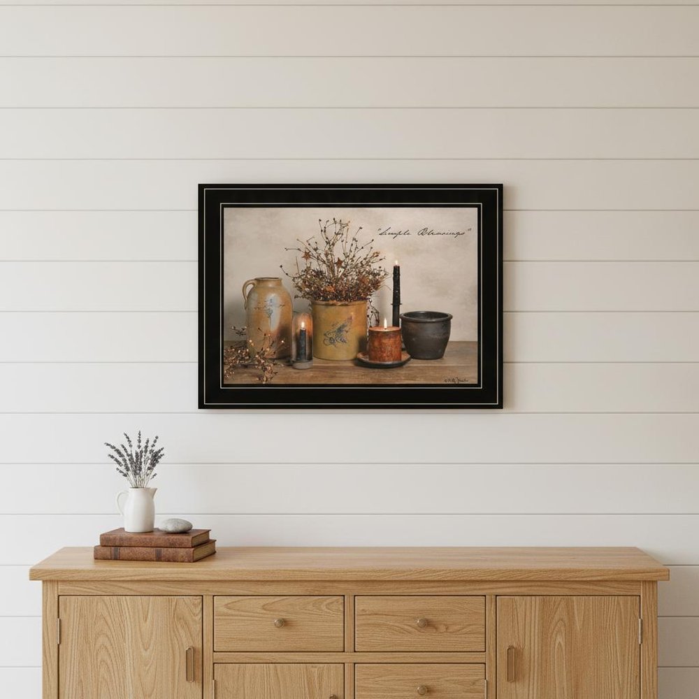 Simple Blessings 2 Black Framed Print Wall Art