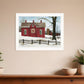 Lovers Knot Quilt Block Barn 3 White Framed Print Wall Art