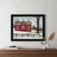 Lovers Knot Quilt Block Barn 4 Black Framed Print Wall Art