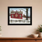 Lovers Knot Quilt Block Barn 4 Black Framed Print Wall Art