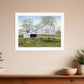 Tulip Quilt Block Barn 3 White Framed Print Wall Art