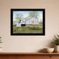 Tulip Quilt Block Barn 4 Black Framed Print Wall Art