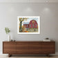 Autumn Leaf Quilt Block Barn 1 White Framed Print Wall Art