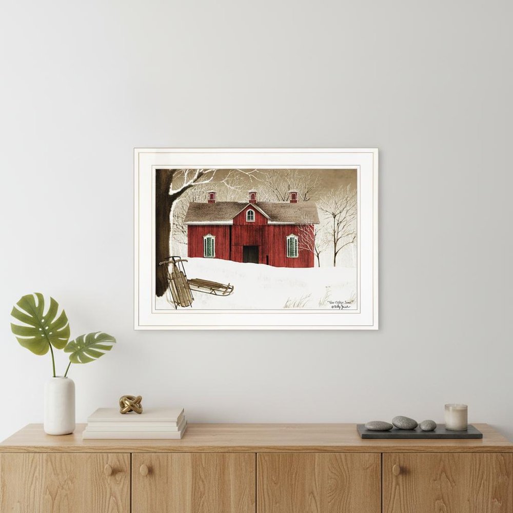 New Fallen Snow 1 White Framed Print Wall Art