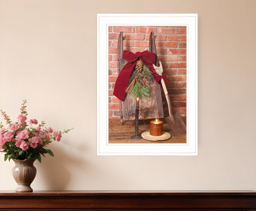 Let Christmas Live White Framed Print Wall Art