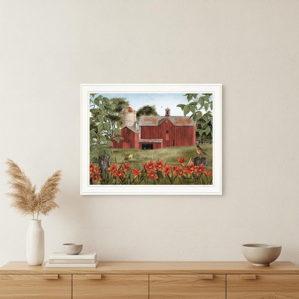 Summer Days 6 White Framed Print Wall Art
