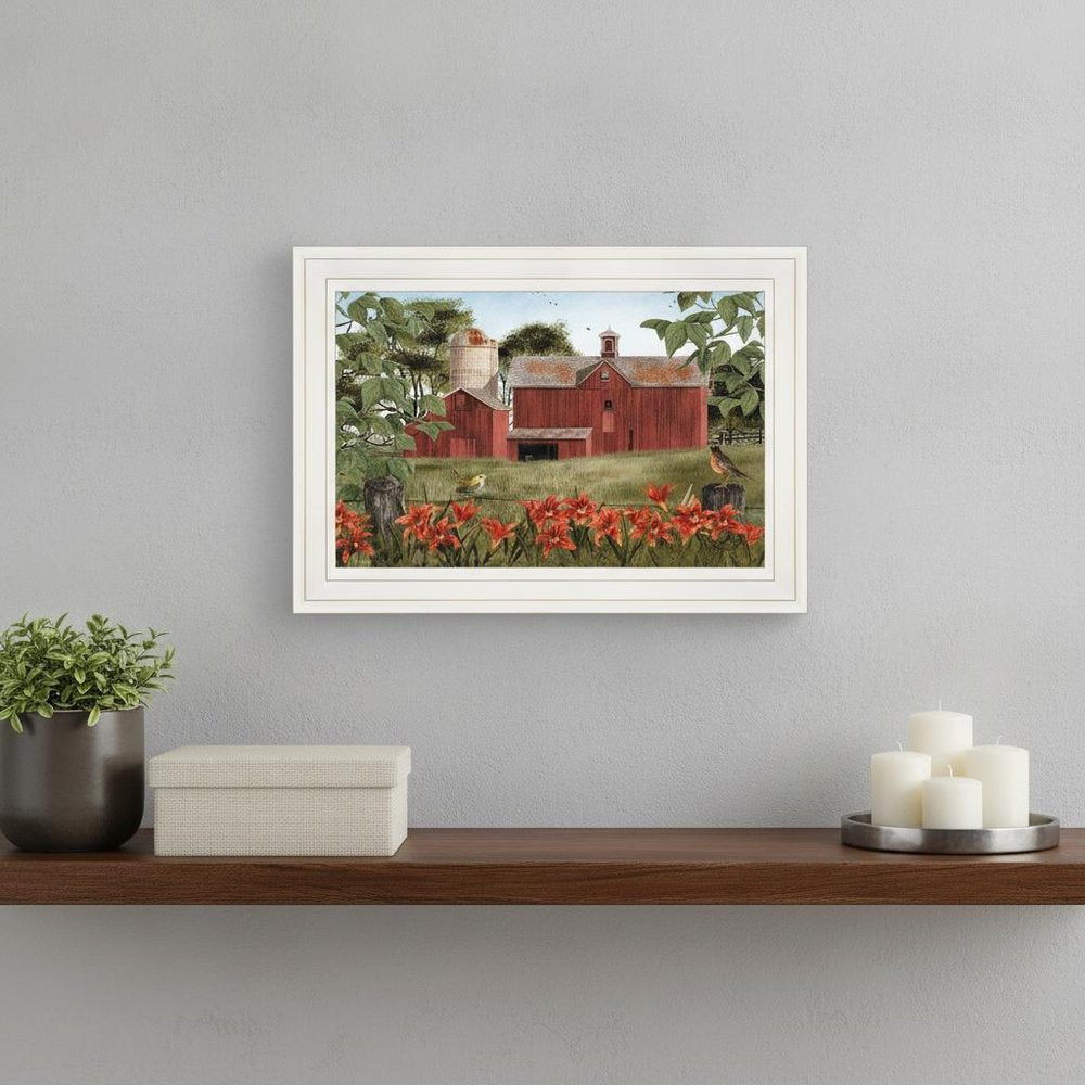 Summer Days 1 White Framed Print Wall Art