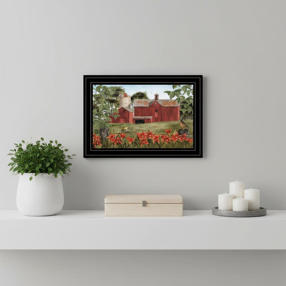Summer Days 2 Black Framed Print Wall Art