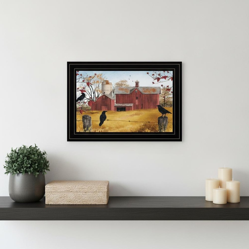 Autumn Gold 2 Black Framed Print Wall Art