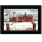 Winter Days Black Framed Print Wall Art