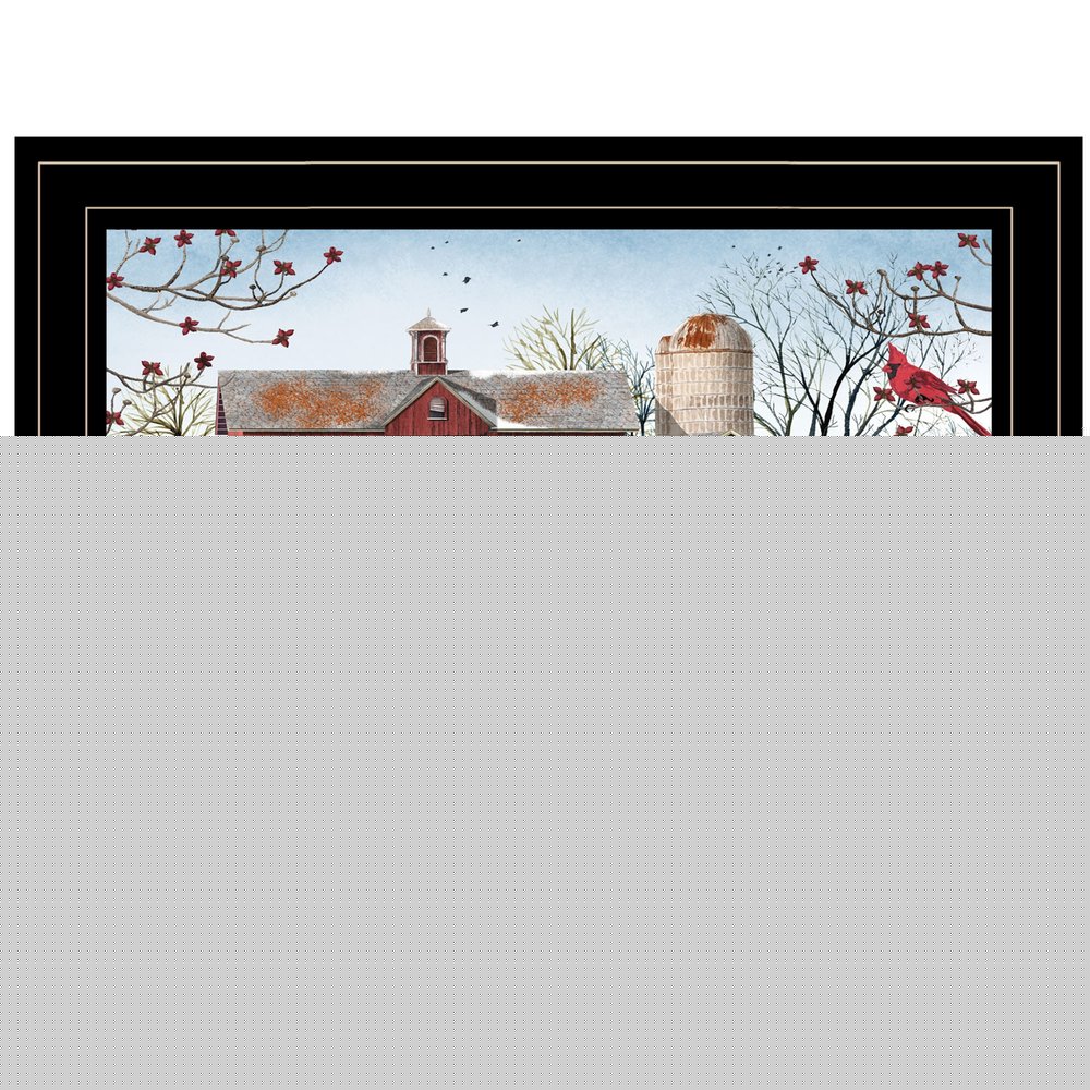 Winter Days Black Framed Print Wall Art