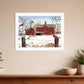 Winter Friends 7 White Framed Print Wall Art