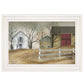 The Old Stone Barn 1 White Framed Print Wall Art