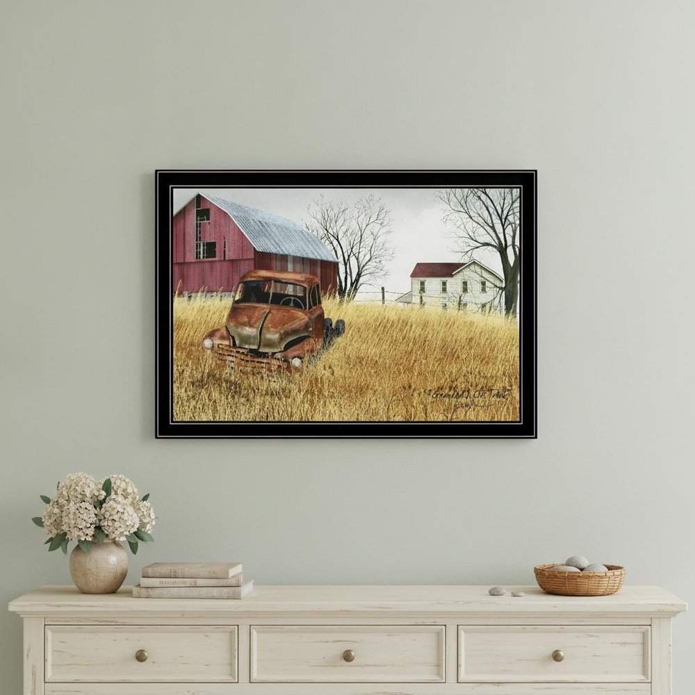 Granddads Old Truck 11 Black Framed Print Wall Art