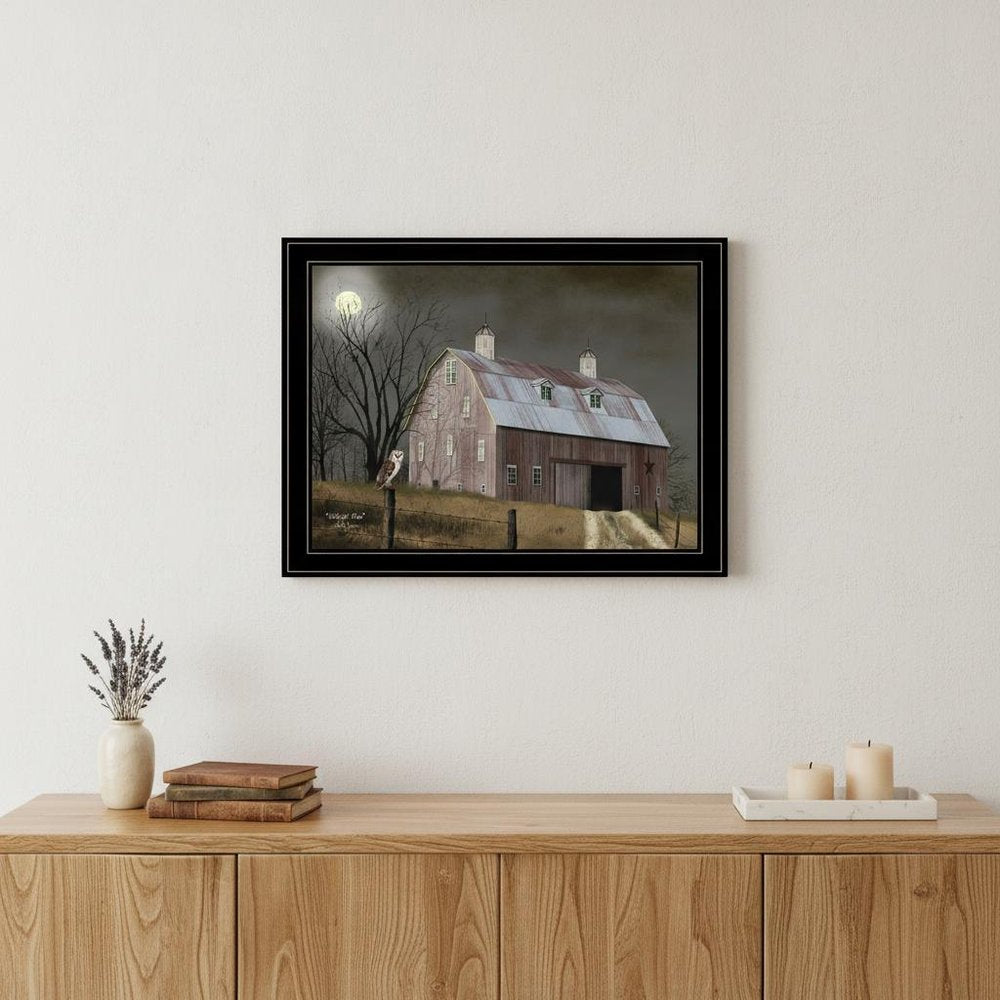 Midnight Moon 6 Black Framed Print Wall Art