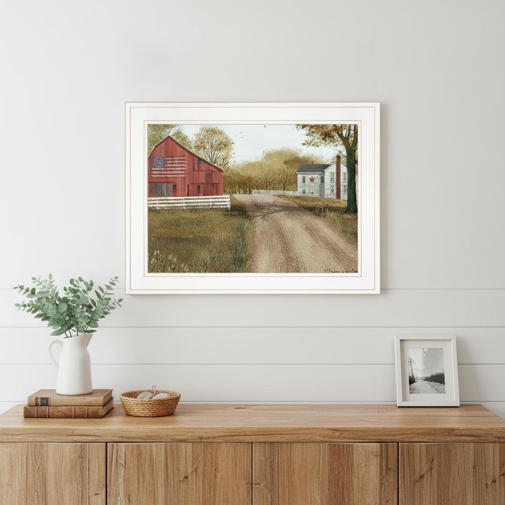 Summer in the Country 1 White Framed Print Wall Art