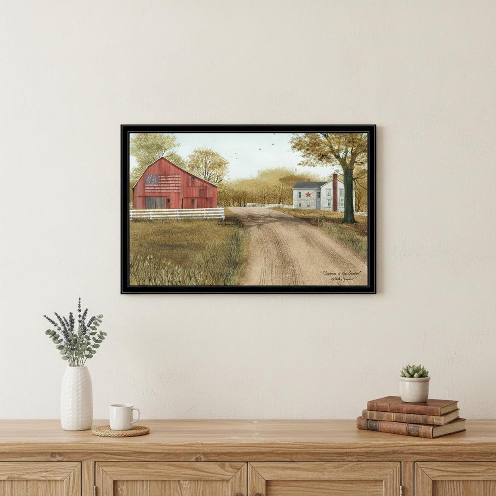 Summer In The Country 6 Black Framed Print Wall Art