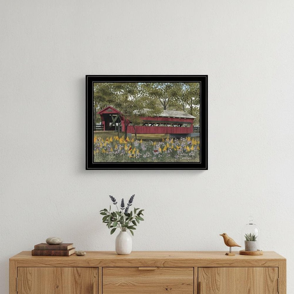 Pottersburg Bridge 5 Black Framed Print Wall Art