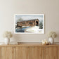 The Kissing Bridge 5 White Framed Print Wall Art