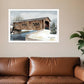 The Kissing Bridge 5 White Framed Print Wall Art