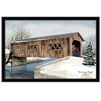 The Kissing Bridge 6 Black Framed Print Wall Art