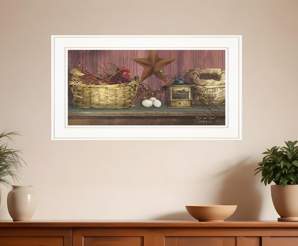 Rise and Shine 1 White Framed Print Wall Art
