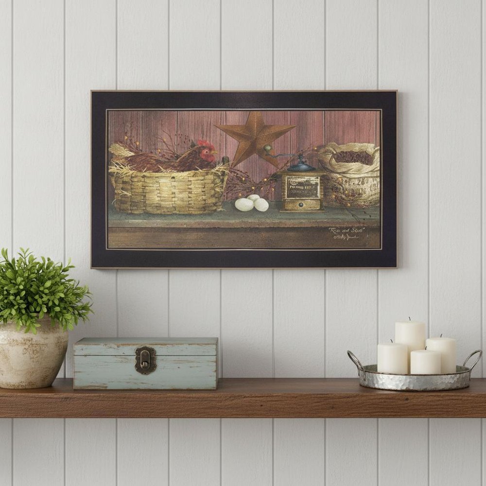 Rise and Shine 3 Black Framed Print Wall Art