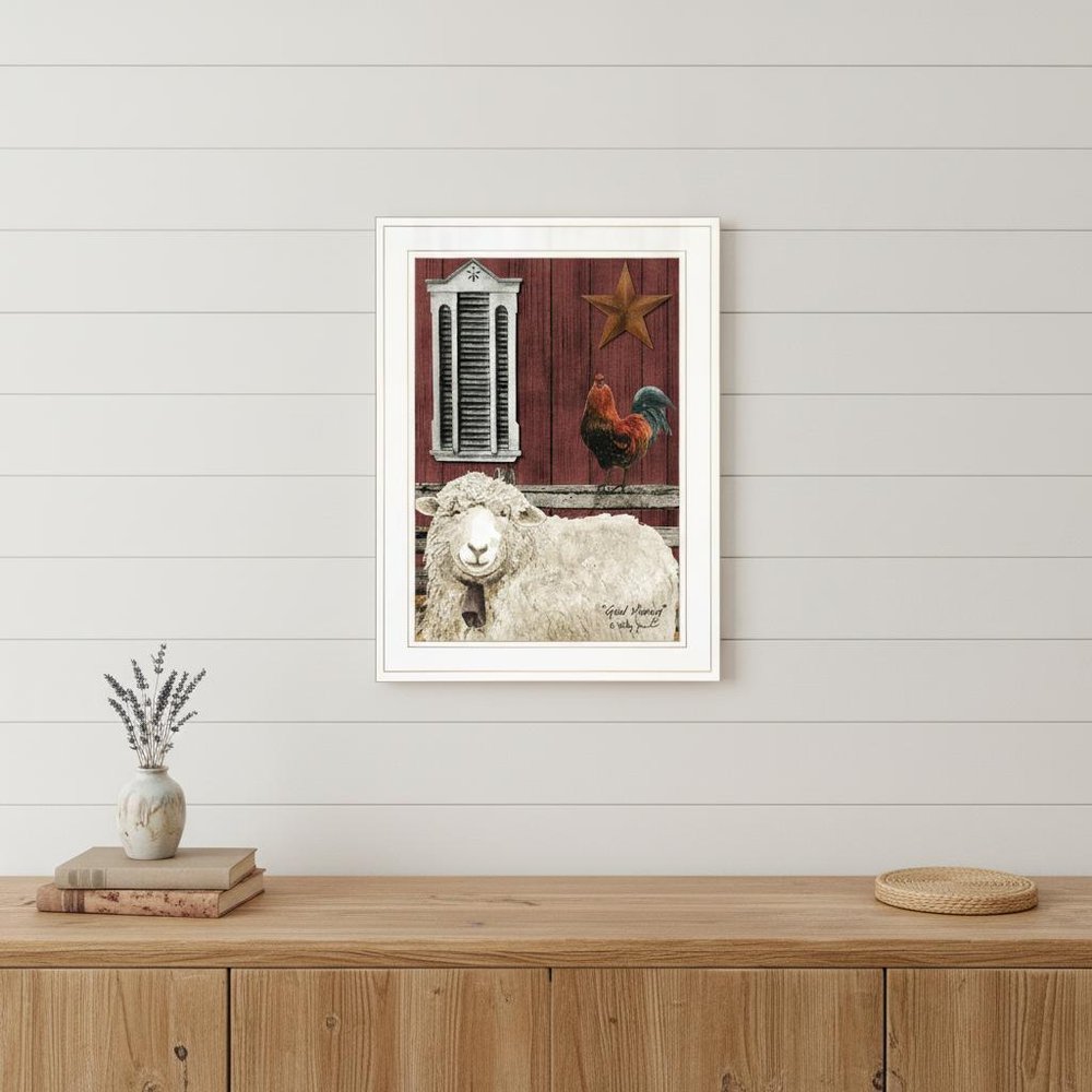 Good Morning 1 White Framed Print Wall Art