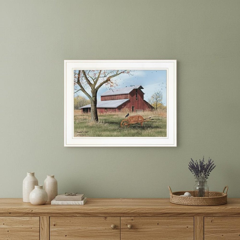 Summers End 1 White Framed Print Wall Art