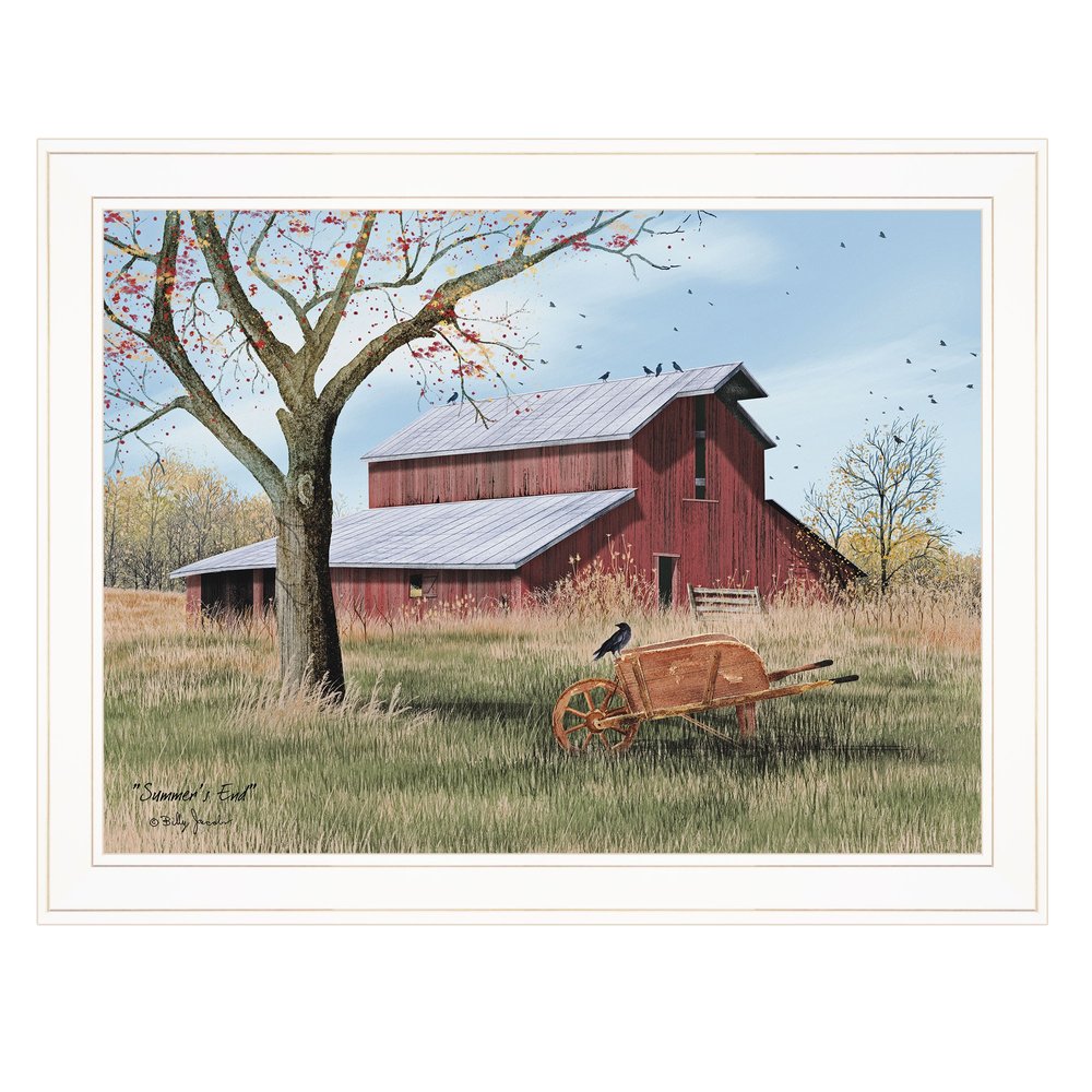 Summers End 3 White Framed Print Wall Art