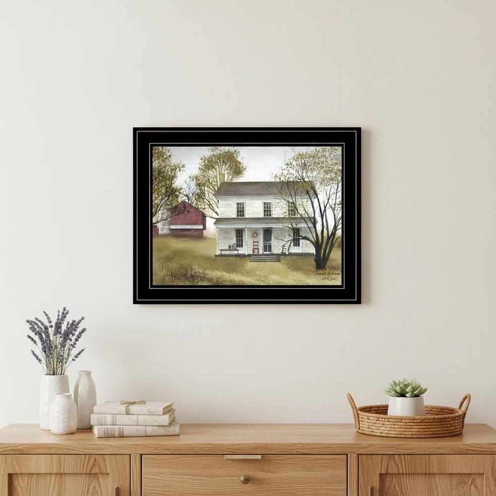 Summer Afternoon 1 Black Framed Print Wall Art