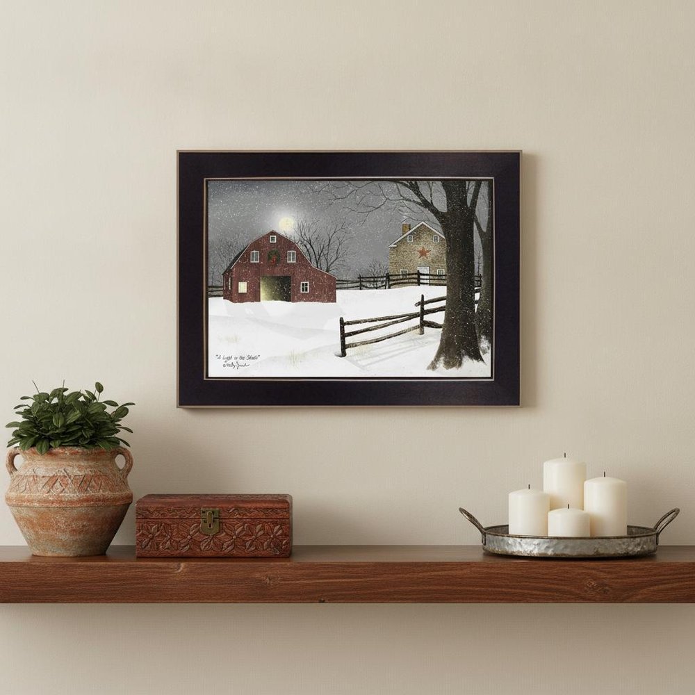 Light in the Stable 4 Black Framed Print Wall Art