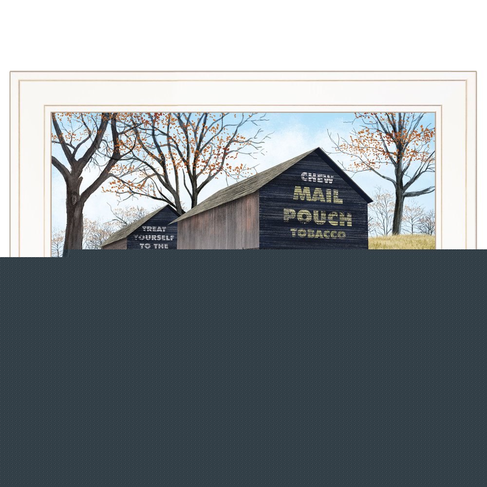 Treat Yourself Mail Pouch Barn 1 White Framed Print Wall Art