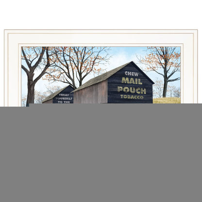 Treat Yourself Mail Pouch Barn 1 White Framed Print Wall Art