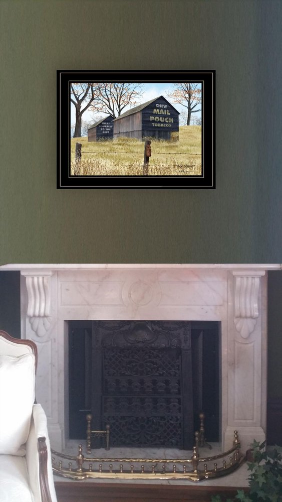 Treat Yourself Mail Pouch Barn 2 Black Framed Print Wall Art