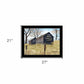 Treat Yourself Mail Pouch Barn 4 Black Framed Print Wall Art