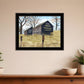 Treat Yourself Mail Pouch Barn 4 Black Framed Print Wall Art