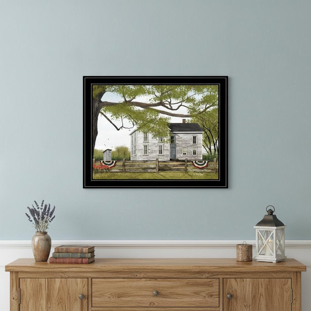Sweet Summertime House 4 Black Framed Print Wall Art