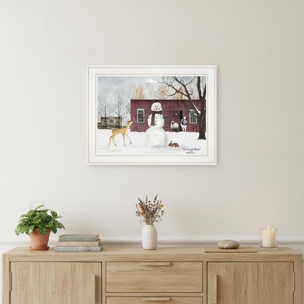The Friendly Beasts 2 White Framed Print Wall Art