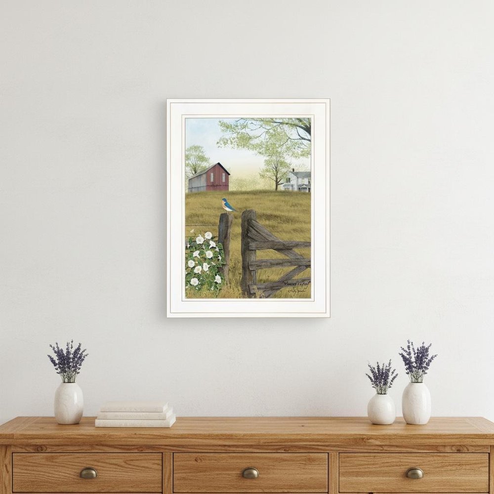 Mornings Glory 1 White Framed Print Wall Art