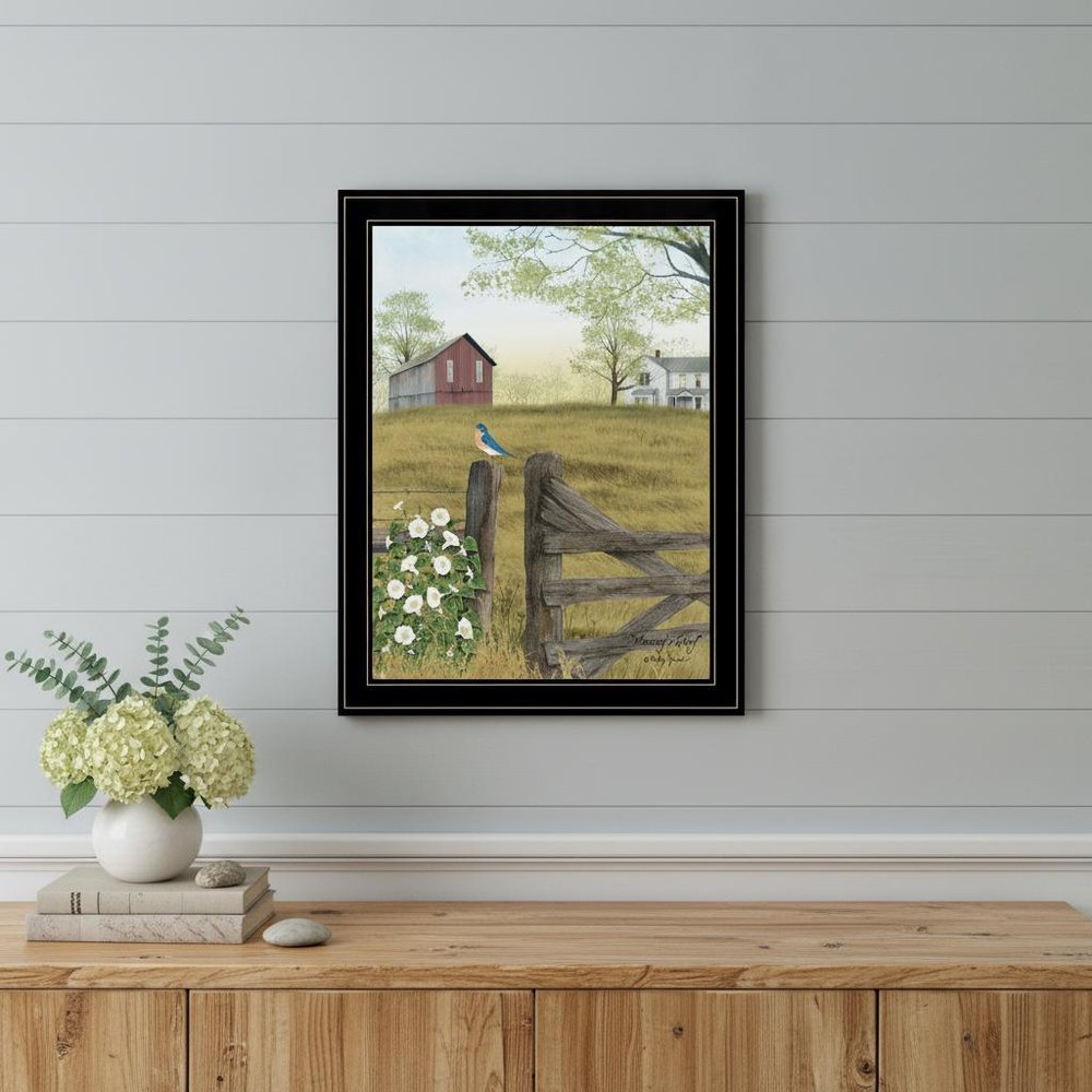 Mornings Glory 4 Black Framed Print Wall Art