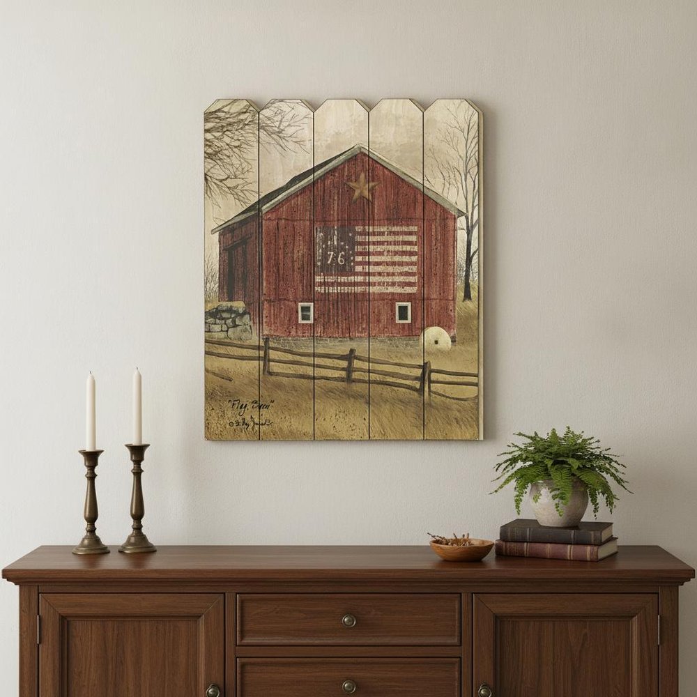 Flag Barn 1 Unframed Print Wall Art