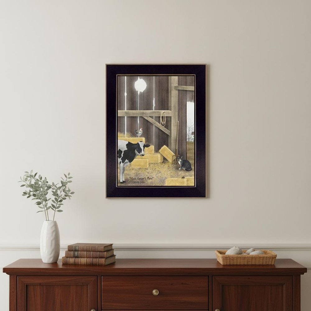 Uncle Sammys Barn Black Framed Print Wall Art