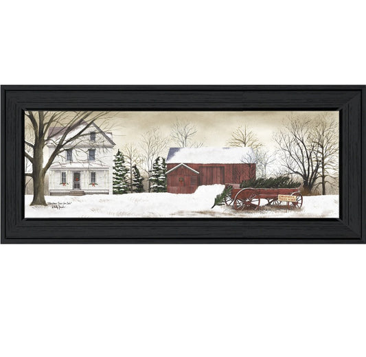 Christmas Trees for Sale 1 Black Framed Print Wall Art