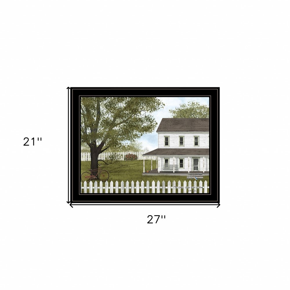 Green Green Grass of Home 2 Black Framed Print Wall Art