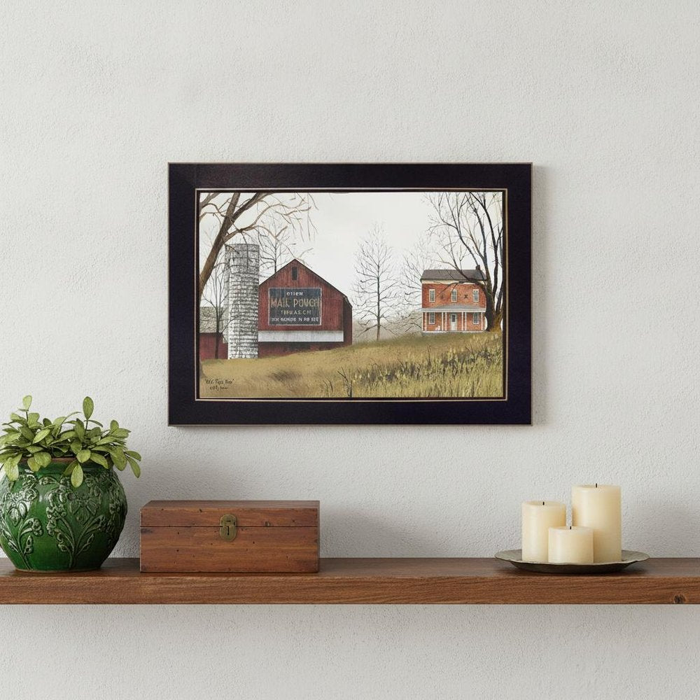 Mail Pouch Barn 1 Black Framed Print Wall Art