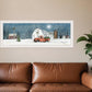 Winter on The Farm 3 White Framed Print Wall Art